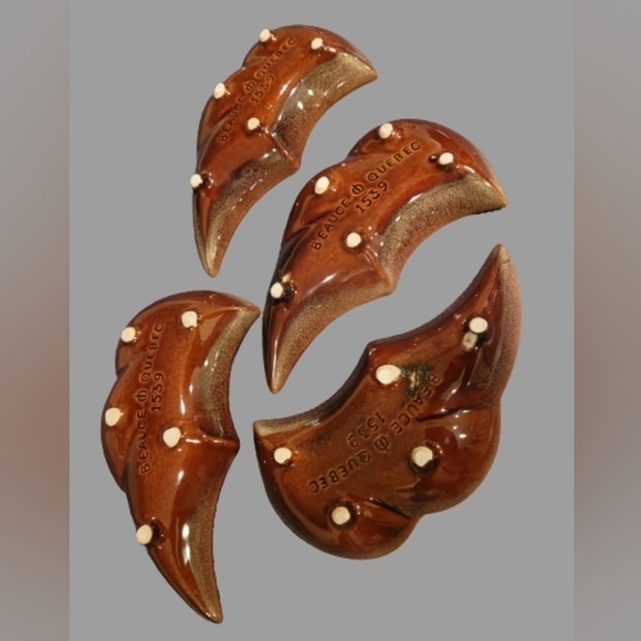 BEAUCEWARE Ceramic Beauce Quebec #1539 Brown, Set Of 4 Dishes - Picture 4 of 9